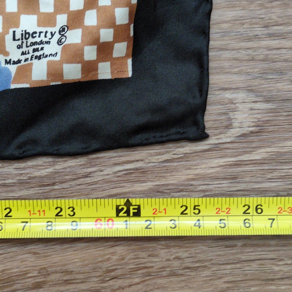 Vtg Liberty of London Silk Scarf Collier Campbell Bauhaus Geometric Abstract - Picture 4 of 9